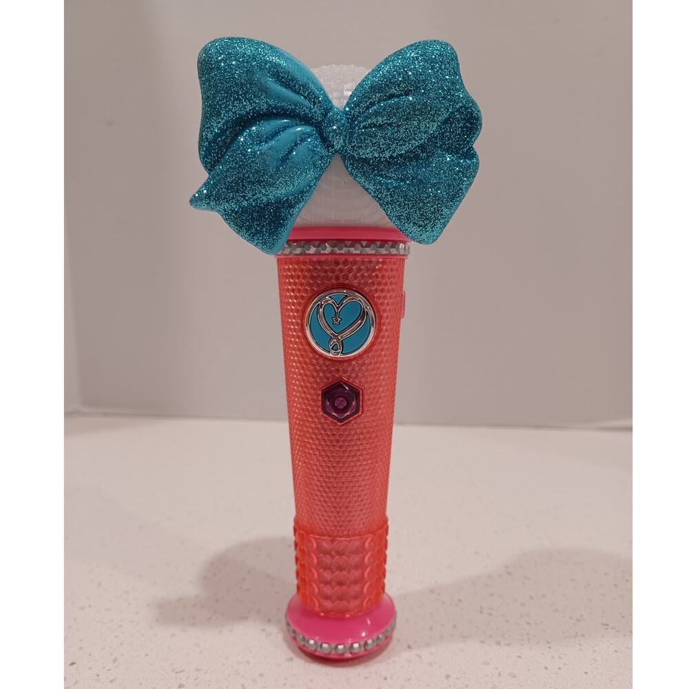 JoJo Siwa Just Play  Light-Up Glitter Microphone Sings Works Tested Aux Cord